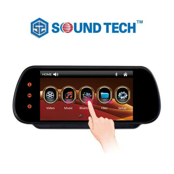 M709 7" Clipon Rear View Mirror Monitor (12V) with MP3/MP4/MP5 Playback and MirrorLink Sound Tech