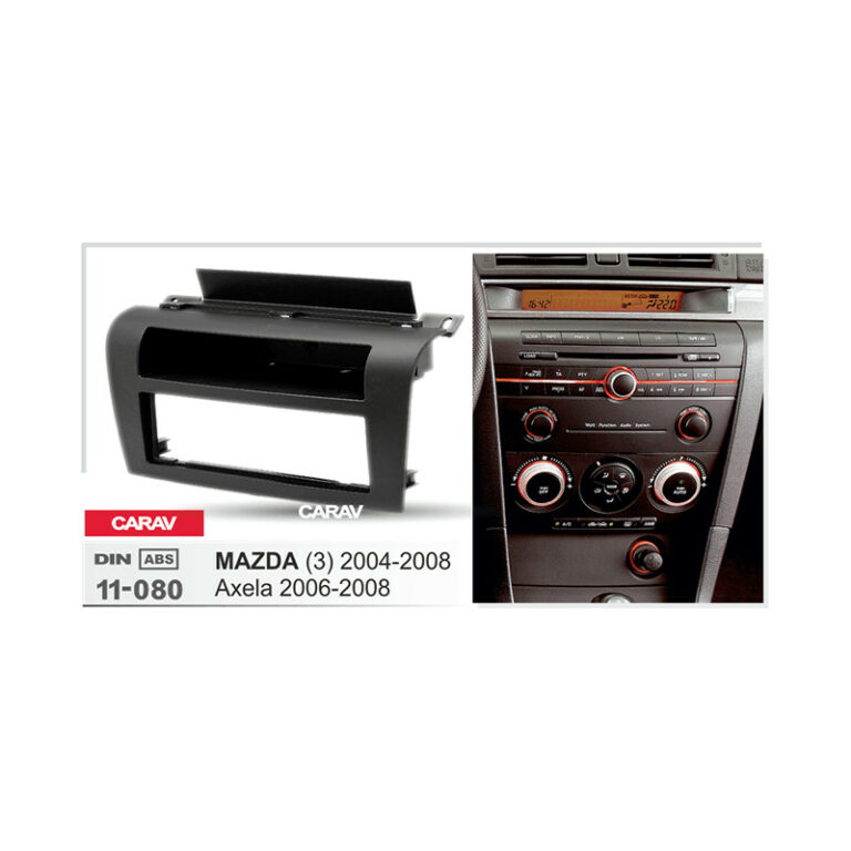 Kit Di Installazione 1-DIN Per Auto Con Tasca, Cavo ISO E Antenna, Per Mazda 3 (2004-2008) E Axela (2006-2008)