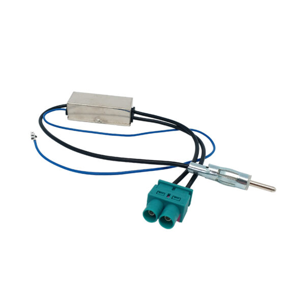 ANT-FK017 Double Fakra (Combined Type) to Standard Male Aerial Adaptor with Active for New Model European Cars