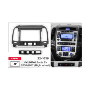 22-1036 HYUNDAI Santa Fe 2006-2012 (Right Wheel) Fitting Kit / Stereo Fascia Panel - 9 Inch