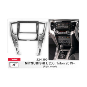 22-1390 MITSUBISHI L200, Triton 2019+ (Right Wheel) Fitting Kit / Stereo Fascia Panel - 9 Inch