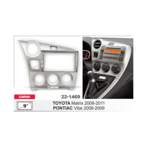 22-1469 TOYOTA Matrix 2008-2011; PONTIAC Vibe 2008-2009 Fitting Kit / Stereo Fascia Panel - 9 Inch