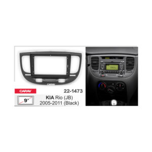 22-1473 KIA Rio (JB) 2005-2011 (Black) Fitting Kit / Stereo Fascia Panel - 9 Inch