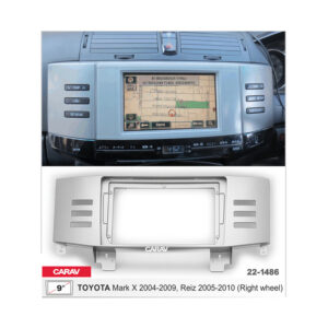 22-1486 TOYOTA Mark X 2004-2009, Reiz 2005-2010 (Right Wheel) Fitting Kit / Stereo Fascia Panel - 9 Inch