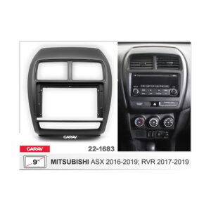 22-1683 9-inch Car Audio Installation Kit for MITSUBISHI ASX, RVR 2019+ (Ver.2)