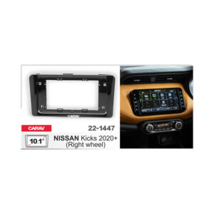 22-1447 10.1-inch Car Audio Installation Kit for NISSAN Kicks 2020+ (Right wheel)