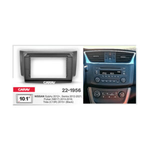 22-1956 10.1-inch Stereo Fitting Kit / Fascia for NISSAN Sylphy 2012+, Sentra 2012-2021; Pulsar (NB17) 2013-2018; Tiida (C13R) 2015+ (Black)