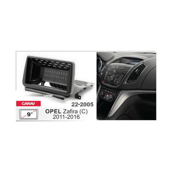 22-2005 9-inch Stereo Fitting Kit / Fascia for OPEL Zafira (C) 2011-2016
