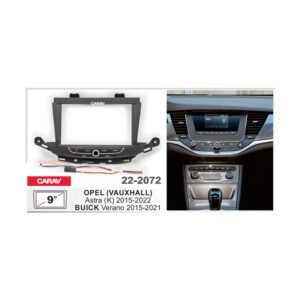 22-2072 9-inch Car Stereo Fitting Kit / Fascia for OPEL (VAUXHALL) Astra (K) 2015-22 / BUICK Verano 2015-21 (Ver.2)