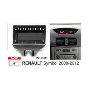 22-2081 9-inch Stereo Fitting Kit / Fascia for RENAULT Symbol 2008-2012