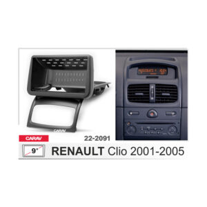 22-2091 9-inch Stereo Fitting Kit / Fascia for RENAULT Clio 2001-2005
