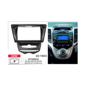 22-1603 9-inch Car Stereo Fitting Kit / Fascia for HYUNDAI iX-20 2010-19 (Manual AC)
