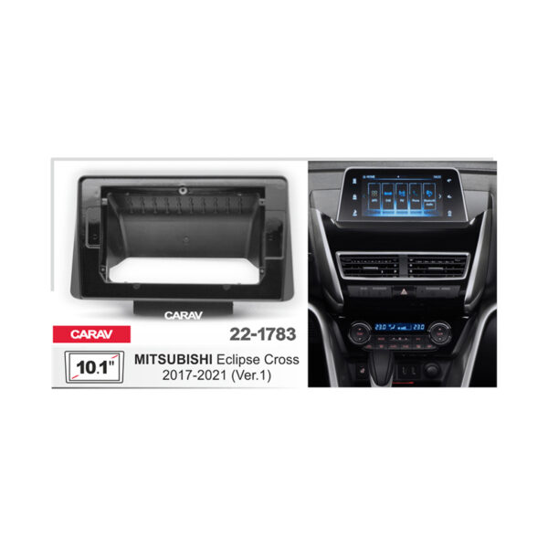 22-1783 10.1-inch Car Stereo Fitting Kit / Fascia for MITSUBISHI Eclipse Cross 2017-2021 (Ver.1)