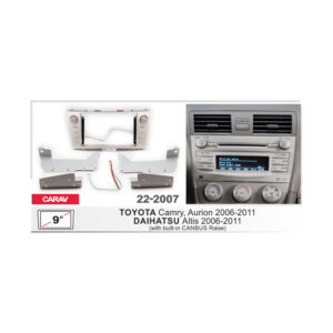 22-2007 9-inch Car Stereo Fitting Kit / Fascia for TOYOTA Camry, Aurion 2006-2011 / DAIHATSU Altis 2006-2011 (with built-in CANBUS Raise)