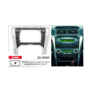 22-2008 9-inch Car Stereo Fitting Kit / Fascia for TOYOTA Camry, Aurion 2011-2014 / DAIHATSU Altis 2012-2017 (with Built-in CANBUS Raise)