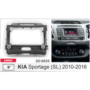 22-2033 9-inch Car Stereo Fitting Kit / Fascia for KIA Sportage (SL) 2010-2016 (with buttons)