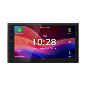 Apple CarPlay interface on KW-M690BW touchscreen